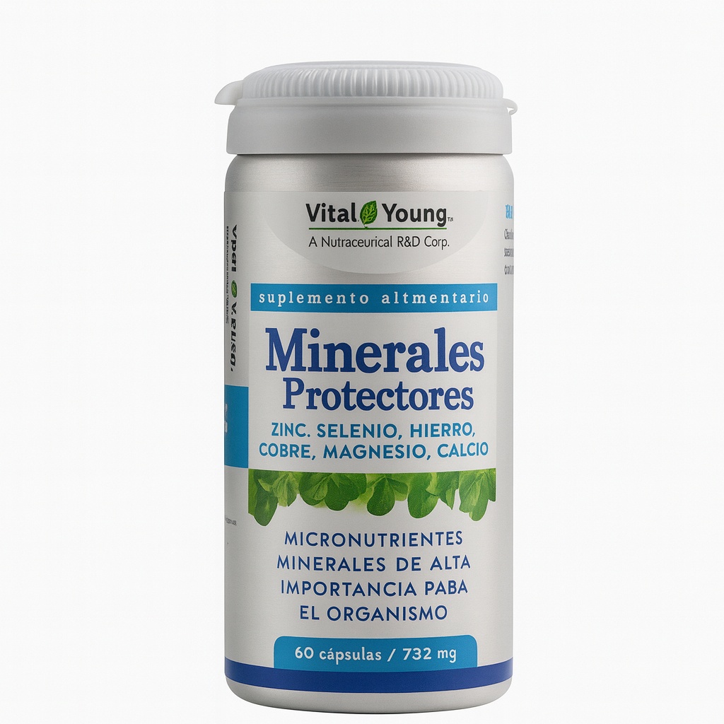 Vital & Young Minerales Protectores – Suplemento Multimineral (60 cápsulas)