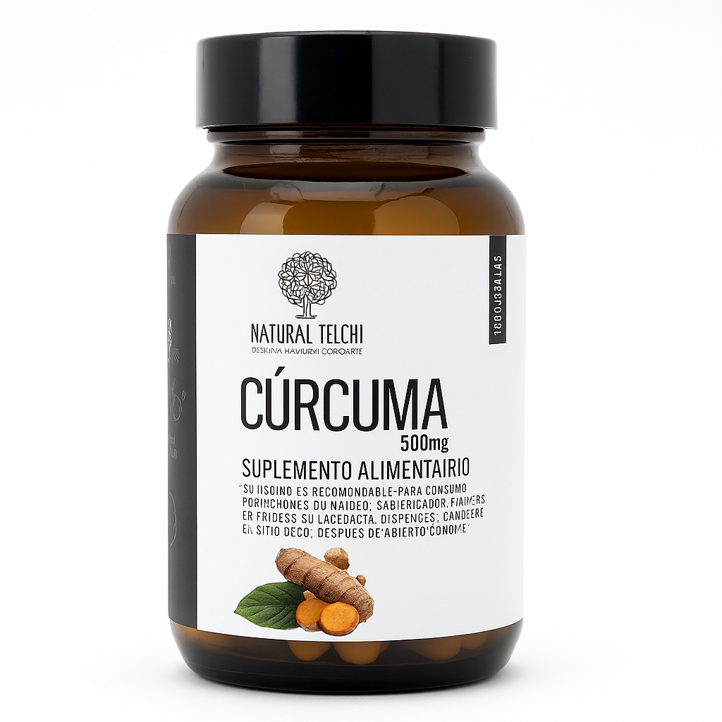 Natural Techi Cúrcuma 500 mg – Suplemento Alimenticio (90 cápsulas)