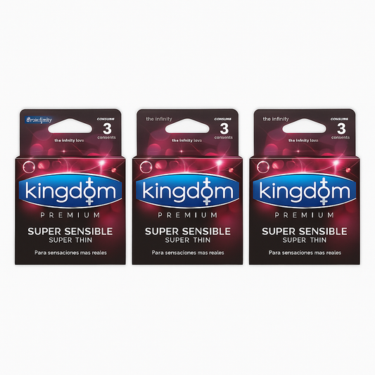Pack Kingdom Premium Super Sensible – 9 Preservativos (3x3 unidades)