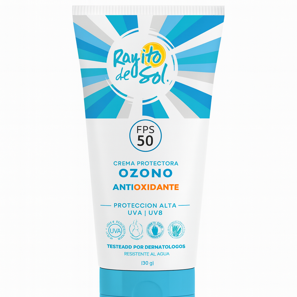 Rayito de Sol Ozono FPS 50 – Crema Protectora Antioxidante (30 g)
