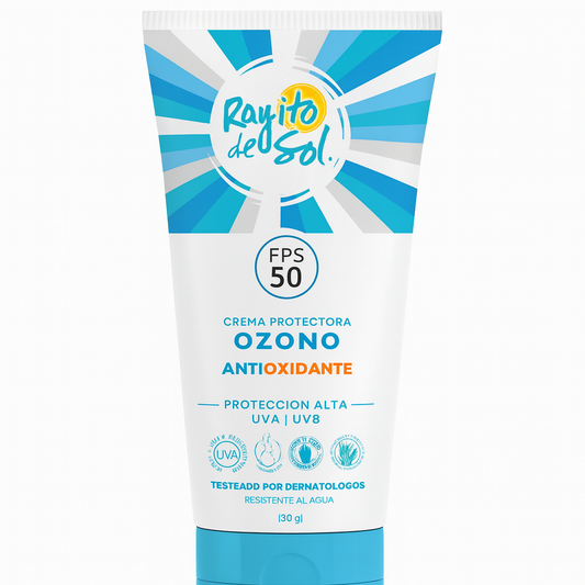 Rayito de Sol Ozono FPS 50 – Crema Protectora Antioxidante (30 g)