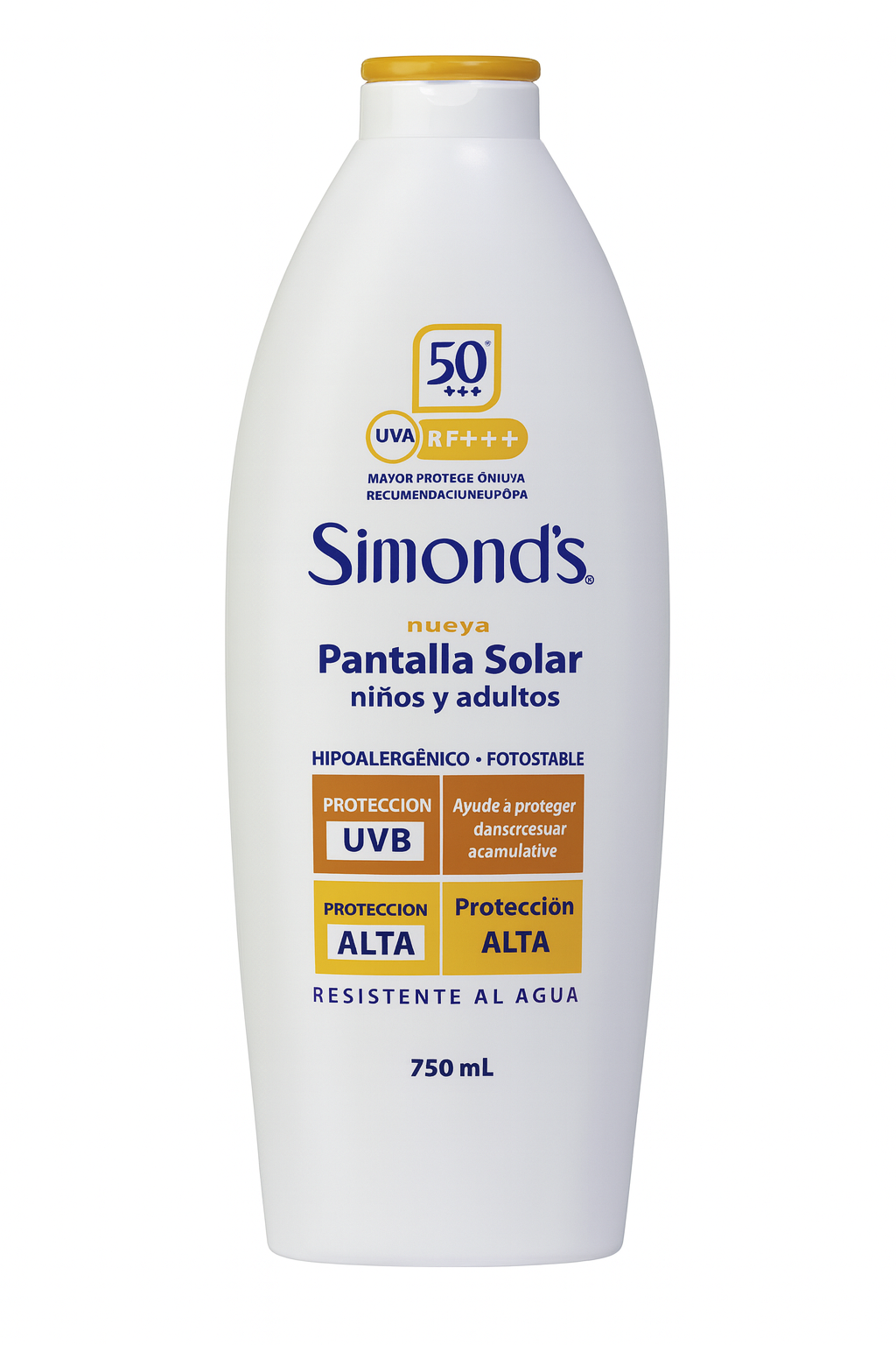 Simond’s Pantalla Solar SPF 50 – Niños y Adultos (750 ml)