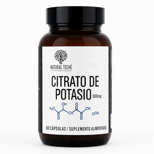Natural Techi Citrato de Potasio 500 mg – Suplemento Alimenticio (60 cápsulas)
