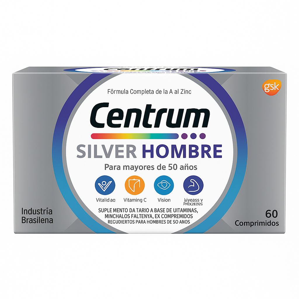 Centrum Silver Hombre – Multivitamínico + Multiminerales (60 comprimidos)