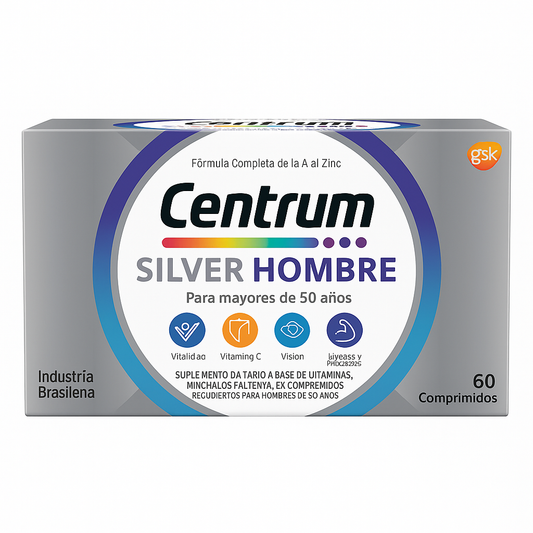 Centrum Silver Hombre – Multivitamínico + Multiminerales (60 comprimidos)