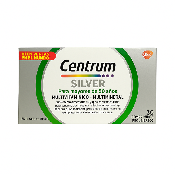 Centrum Silver Hombre – Multivitamínico + Multiminerales (30 comprimidos)