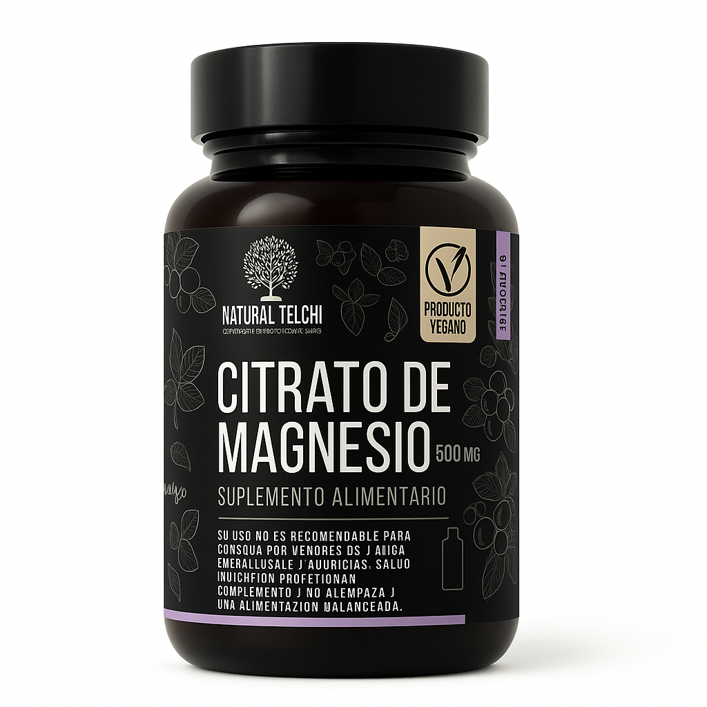 Natural Techi Citrato de Magnesio 500 mg – Suplemento Alimenticio (90 cápsulas)