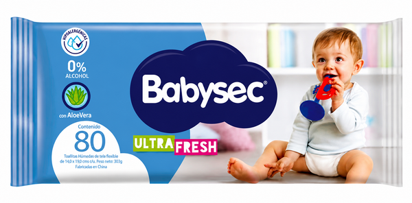 Babysec Ultra Fresh – Toallas Húmedas x 80 Unidades